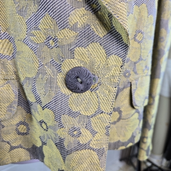 Vtg 80s Michi Moon for Sanyo floral boxy blazer jacket made in Japan - Picture 8 of 14